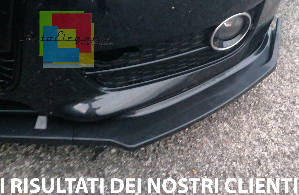AUDI A5 COUPE SPORTBACK 2007-2012 SPOILER SOTTO PARAURTI ANTERIORE NERO LUCIDO SPLITTER .- AUTOELEGANCERICAMBI