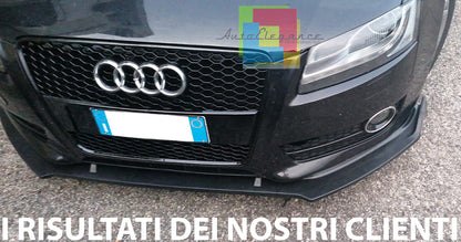 AUDI A5 COUPE SPORTBACK 2007-2012 SPOILER SOTTO PARAURTI ANTERIORE NERO LUCIDO SPLITTER .- AUTOELEGANCERICAMBI