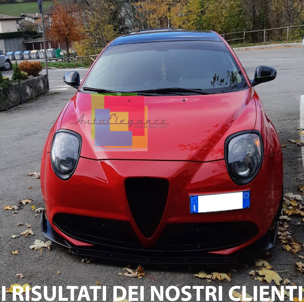ALFA ROMEO MITO 2008+ SOTTO PARAURTI ANTERIORE IN ABS LOOK RS NERO SPLITTER AUTOELEGANCERICAMBI