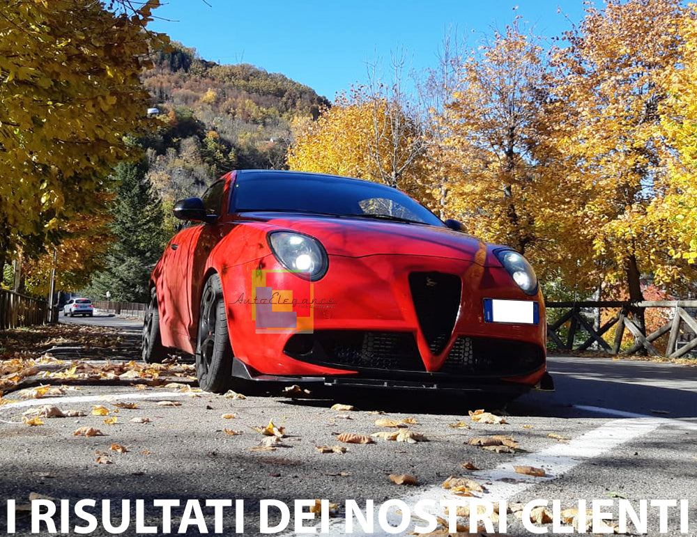 ALFA ROMEO MITO 2008+ SOTTO PARAURTI ANTERIORE IN ABS LOOK RS NERO SPLITTER AUTOELEGANCERICAMBI