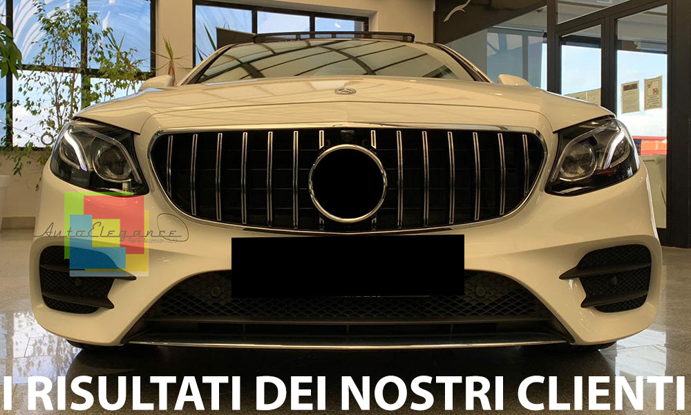 GRIGLIA ANTERIORE AMG PANAMERICANA MERCEDES CLASSE E W213 2016+ PROFILI SATINATI