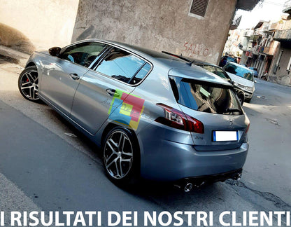 PEUGEOT 308 II 5 PORTE DIFFUSORE SOTTO PARAURTI POSTERIORE LOOK GT LINE ABS NERO LUCIDO