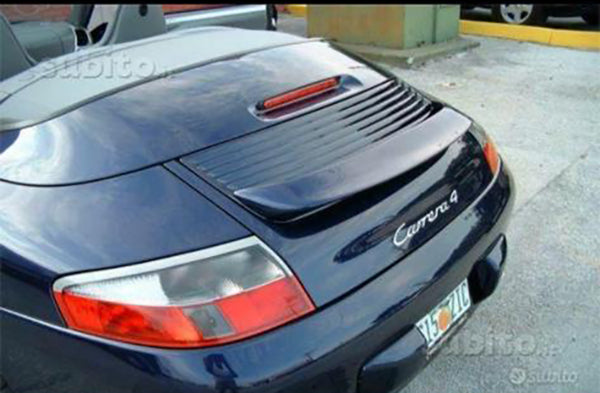 Porsche 911 996 rear spoiler on the hood