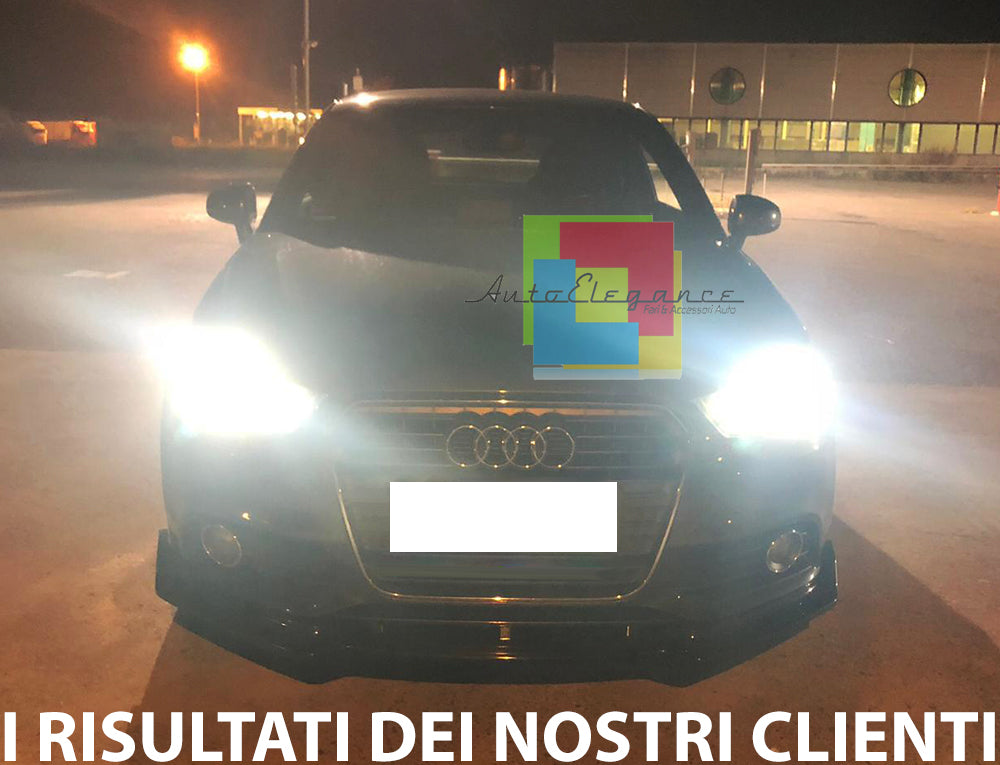 AUDI A1 2010-2016 LAMA SOTTO PARAURTI ANTERIORE ABS LOOK SPORTIVO NERO SPLITTER AUTOELEGANCERICAMBI