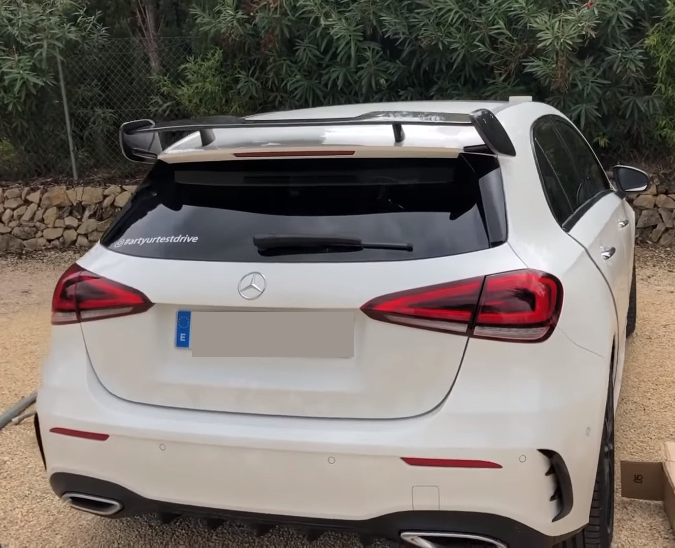 MERCEDES A-CLASS W177 2018+ AMG REAR SPOILER ROOF ABS/PLASTIC BLACK 0032