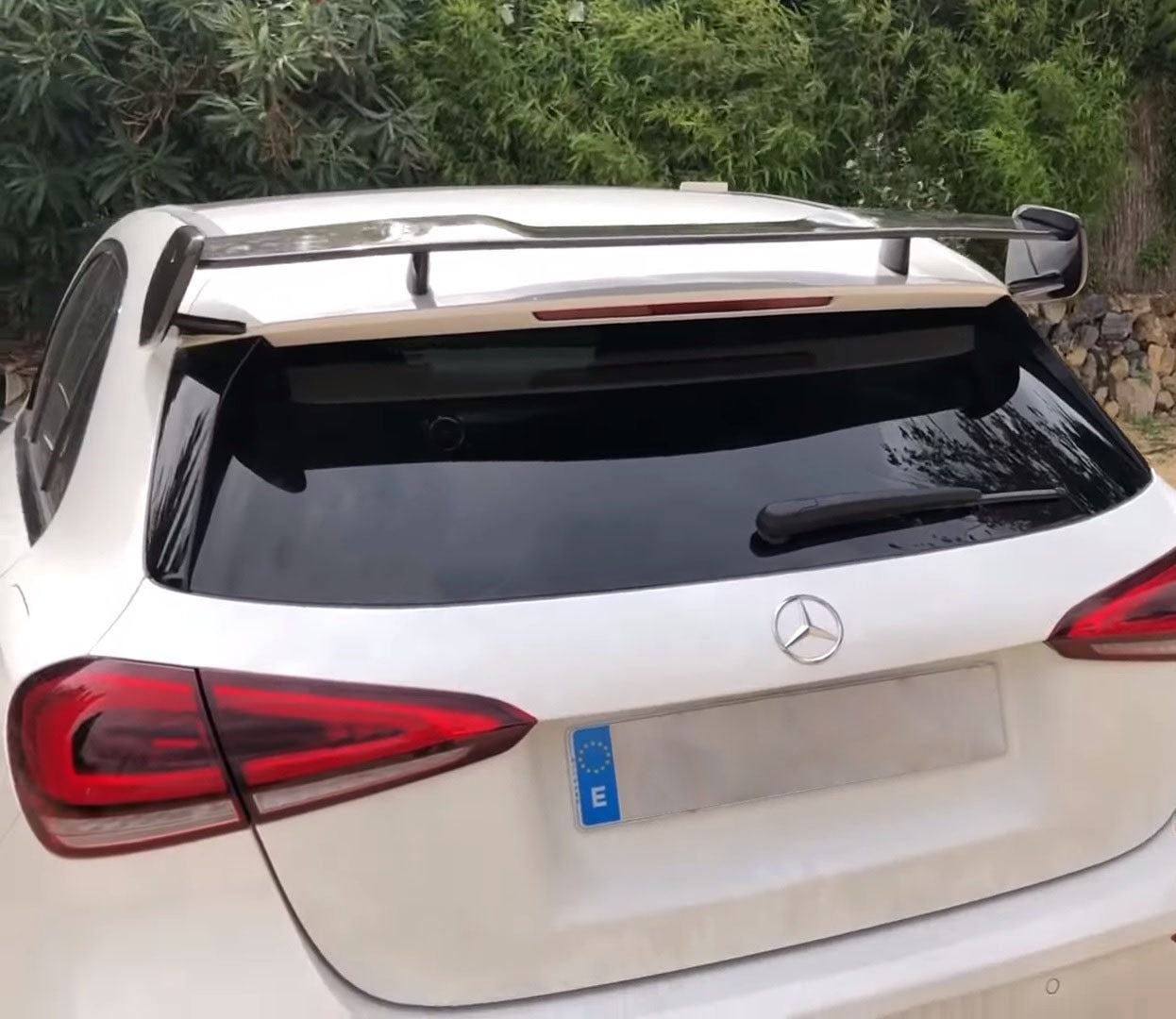 MERCEDES A-CLASS W177 REAR SPOILER AMG LOOK ROOF ABS BLACK WING