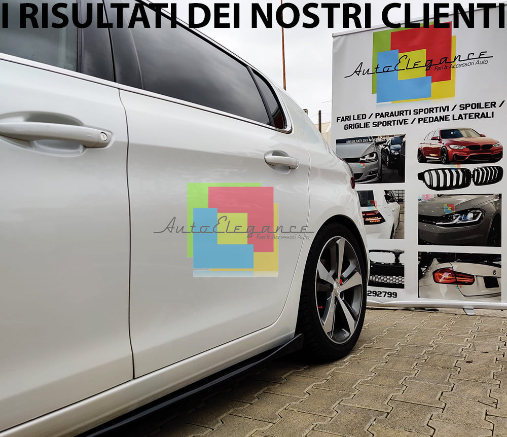 LATERALI GT LINE LOOK PEUGEOT 308 II 5 PORTE 2013+ FLAPS SOTTO MINIGONNE ABS