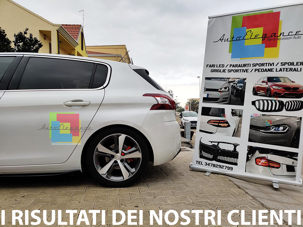 LATERALI GT LINE LOOK PEUGEOT 308 II 5 PORTE 2013+ FLAPS SOTTO MINIGONNE ABS