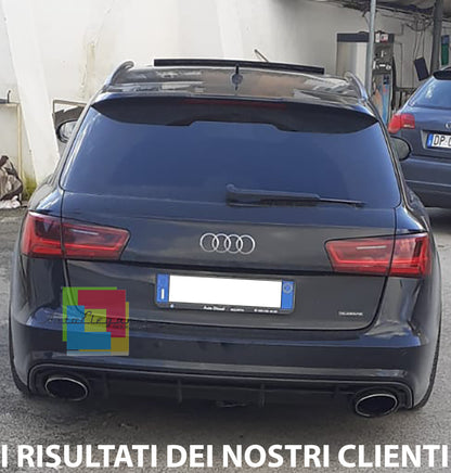 SOTTO PARAURTI POSTERIORE E TERMINALI AUDI A6 4G 2015-2018 SLINE DIFFUSORE RS6