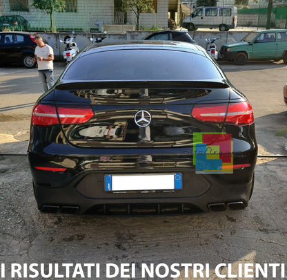 SPOILER POSTERIORE SUL COFANO PER MERCEDES GLC COUPE C253 2015 IN POI ABS AMG