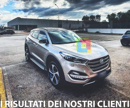 PEDANE LATERALI DESIGN SPORTIVO SOTTO PORTA ACCIAIO HYUNDAI TUCSON TLE 2015+
