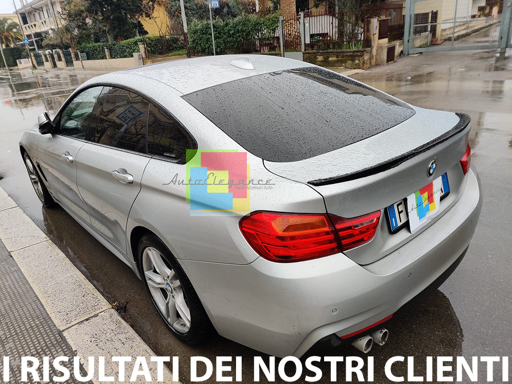 BMW 4 F36 GRAN COUPE SPOILER SUL COFANO NERO LUCIDO LOOK M4 AUTOELEGANCERICAMBI