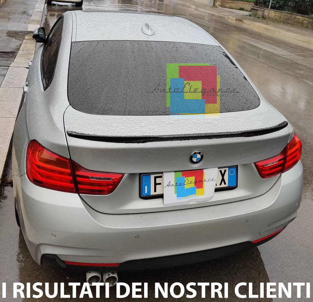 BMW 4 F36 GRAN COUPE SPOILER SUL COFANO NERO LUCIDO LOOK M4 AUTOELEGANCERICAMBI