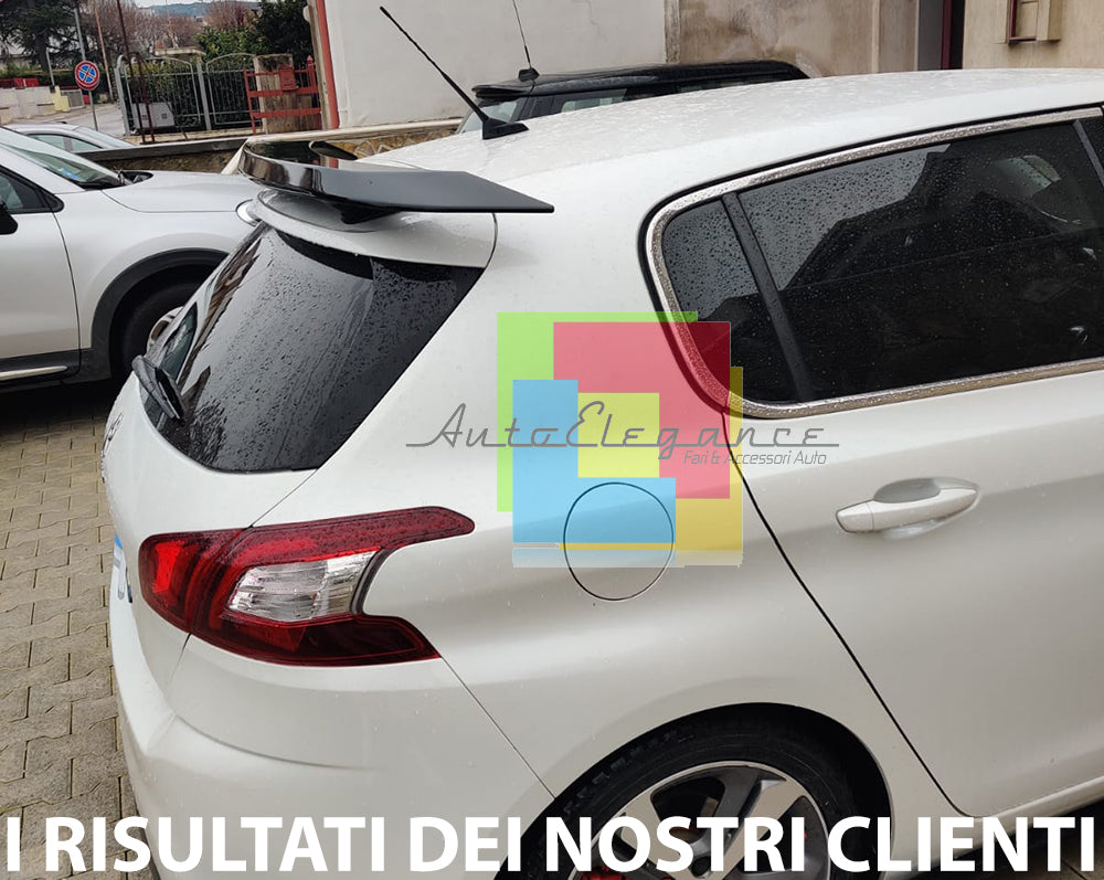 PEUGEOT 308 II 2013+ SPOILER POSTERIORE ALETTONE TETTO ABS NERO LUCIDO