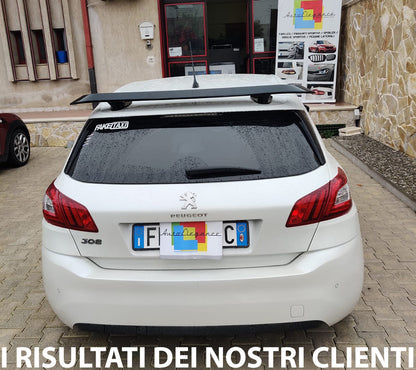 PEUGEOT 308 II 2013+ SPOILER POSTERIORE ALETTONE TETTO ABS NERO LUCIDO