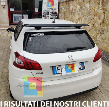 PEUGEOT 308 II 2013+ SPOILER POSTERIORE ALETTONE TETTO ABS NERO LUCIDO