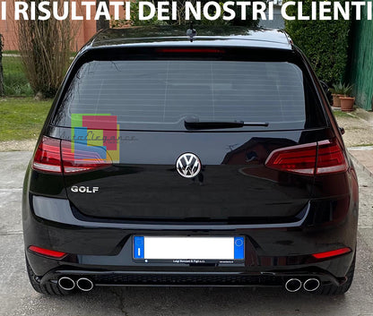 VW GOLF 7.5 RESTYLING 2017+ DIFFUSORE SOTTO PARAURTI POSTERIORE QUATTRO TERMINALI RLINE