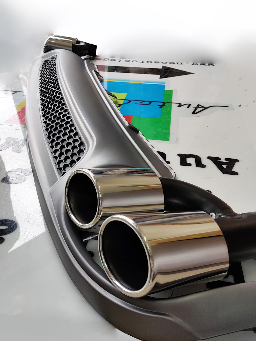 SOTTO PARAURTI AUDI A4 B8 8K 2007-2012 DIFFUSORE POSTERIORE S4 SLINE + TERMINALI