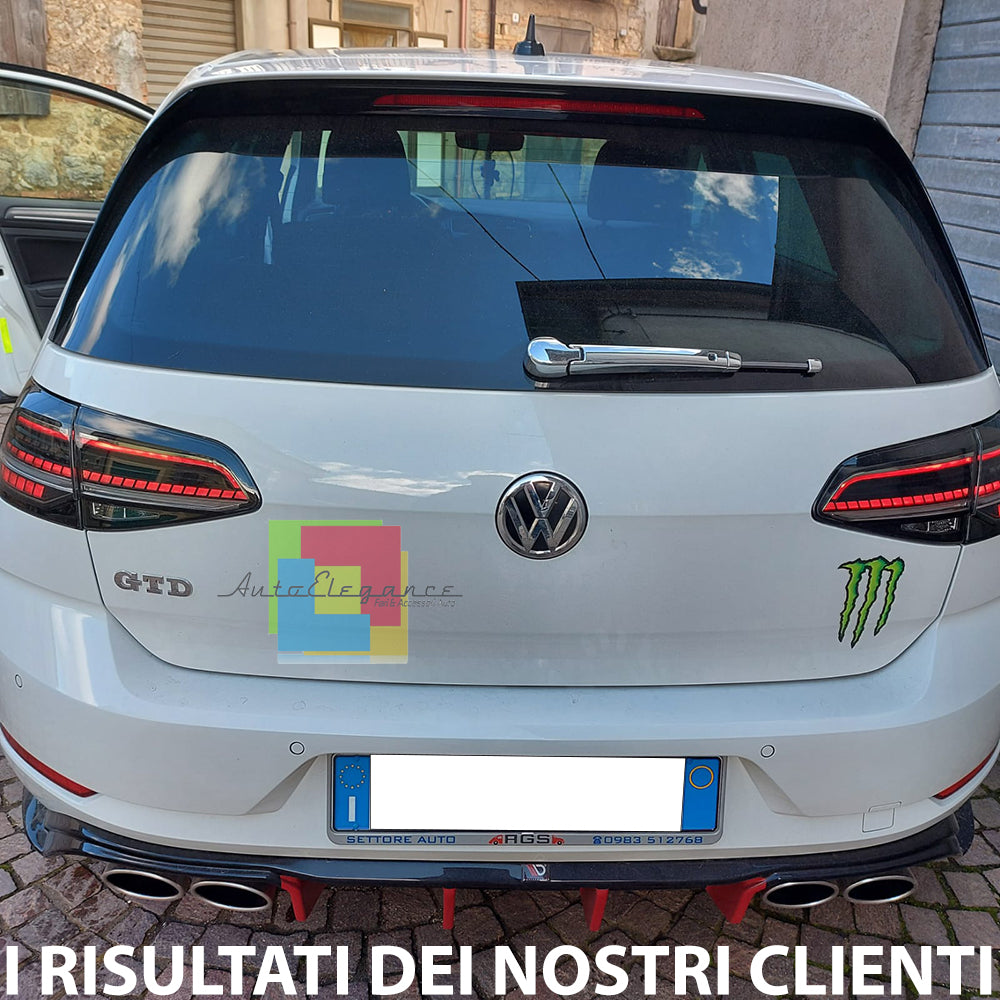 VW GOLF 7 VII DAL 2012-2019 FARI POSTERIORI FRECCIA LED DINAMICI NERI TUNING