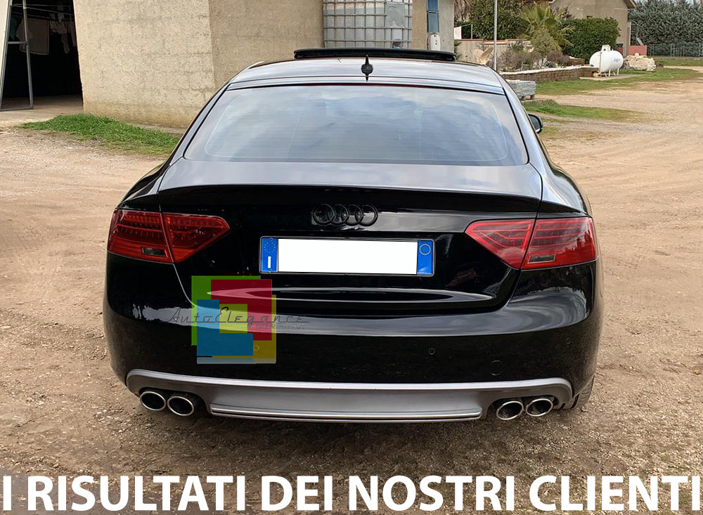 AUDI A5 8T SPORTBACK SPOILER POSTERIORE SUL COFANO ABS LOOK S5 S LINE NERO AUTOELEGANCERICAMBI