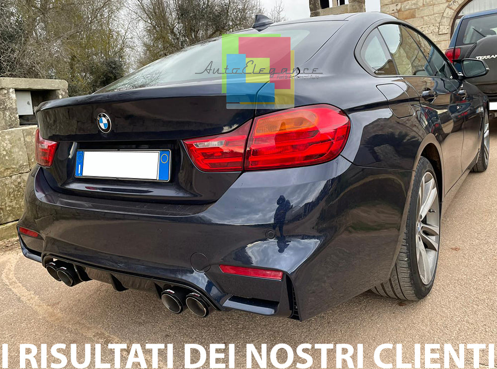 BMW SERIE 4 F36 GRAN COUPE 2013- PARAURTI POSTERIORE COMPLETO LOOK M4 AUTOELEGANCERICAMBI