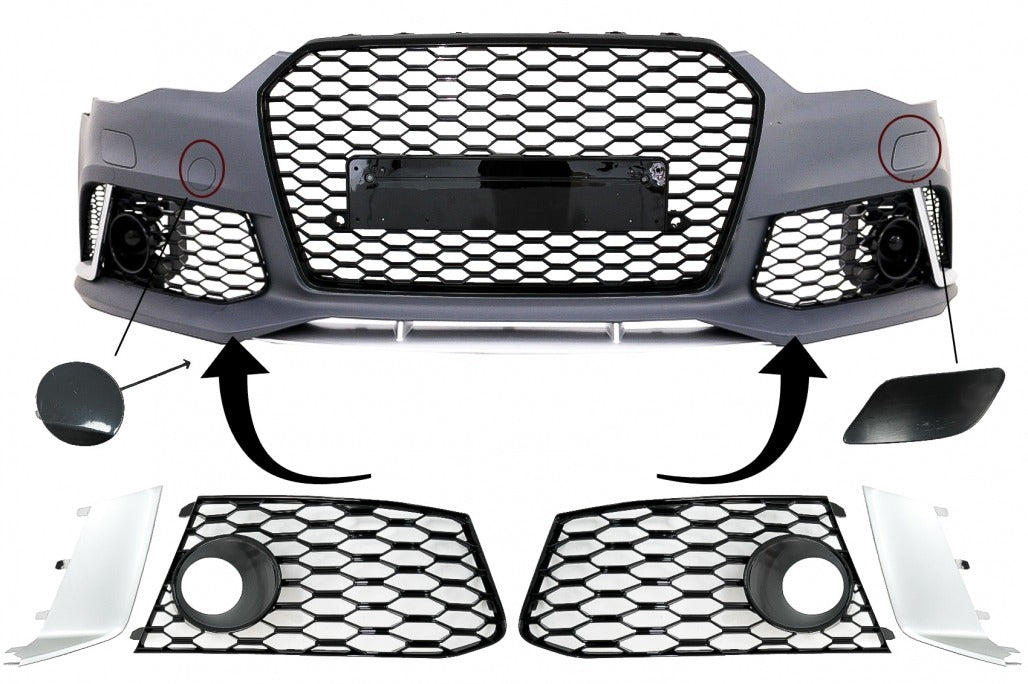 RS HONEYCOMB FOG LIGHT GRILLE AUDI A6 4G RS 2011-2018