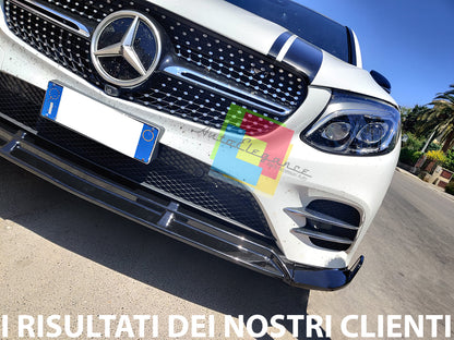 MERCEDES GLC 2015-2018 SPLITTER PARAURTI ANTERIORE SPOILER NERO AMG