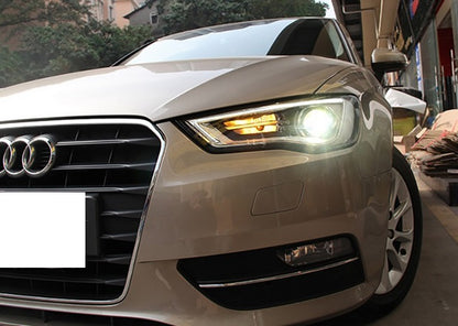 Audi a3 8v 2012-2016 fari anteriori h7 lenticolari AUTOELEGANCERICAMBI