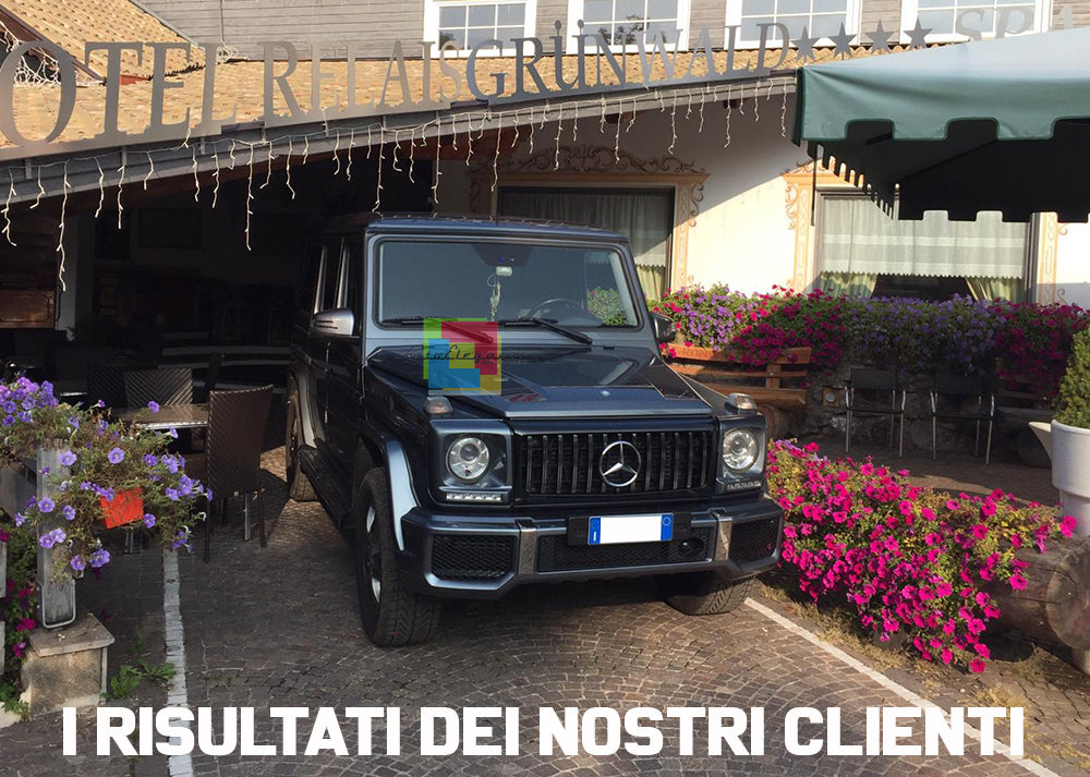 CALANDRA AMG GRIGLIA ANTERIORE PROFILI CROMATI MERCEDES G W463 1990-2014 AUTOELEGANCERICAMBI