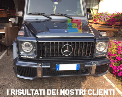GRIGLIA ANTERIORE PROFILI CROMATI MERCEDES G W463 1990-2014 MASCHERINA AMG