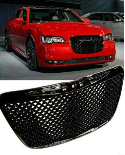 Chrysler 300C griglia a griglia anteriore SRT Style griglia nera lucida 2011 - 2015 AUTOELEGANCERICAMBI