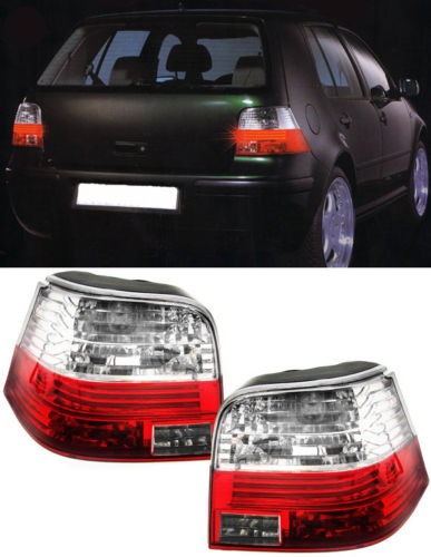 Vw golf 4 1997-2003 rear lights red chrome