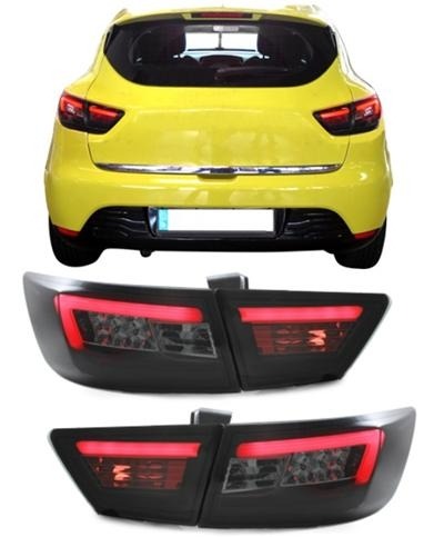 RENAULT CLIO IV 2012-2016 PAIR OF REAR LIGHTS LED LIGHTBAR FULL LED BLACK