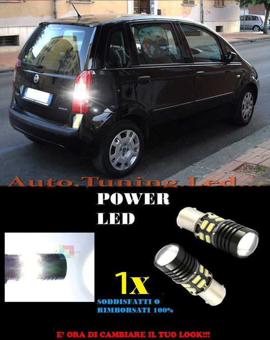 LAMPADA RETROMARCIA A LED P21W BA15 FIAT IDEA 6000K CANBUS NO ERROR