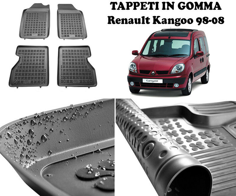 Renault Kangoo 1998-2008 TAPPETINI AUTO IN GOMMA - TAPPETI TOP QUALITA -1-