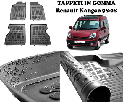 Renault Kangoo 1998-2008 TAPPETINI AUTO IN GOMMA - TAPPETI TOP QUALITA -1-
