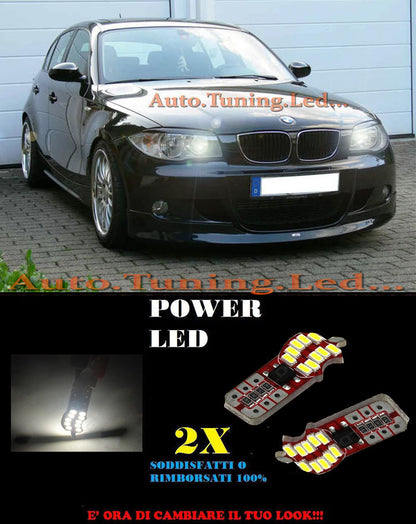 LUCI POSIZIONE BMW SERIE 1 E87 E82 E81 E88 CANBUS T10 BIANC 20 LED SUPER QUALITA