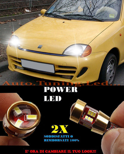 LUCI POSIZIONE FIAT 600 SEICENTO CANBUS T10 BIANCO 27 LED SUPER QUALITA