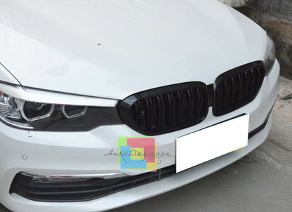 FRONT GRILLES DOUBLE BAND M BLACK GRILLES FOR BMW 5 SERIES G30 G31 .-