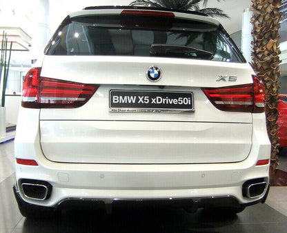 COPPIA TERMINALI DI SCARICO BMW X5 F15 DAL 2012 IN POI ACCIAIO INOX CROMATO .- AUTOELEGANCERICAMBI