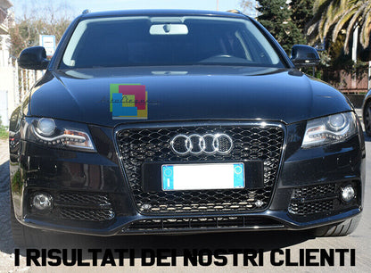 AUDI A4 B8 2008-2012 GRIGLIE FENDINEBBIA NERE DETTAGLI NERI RS4 S4 IN ABS / AUTOELEGANCERICAMBI