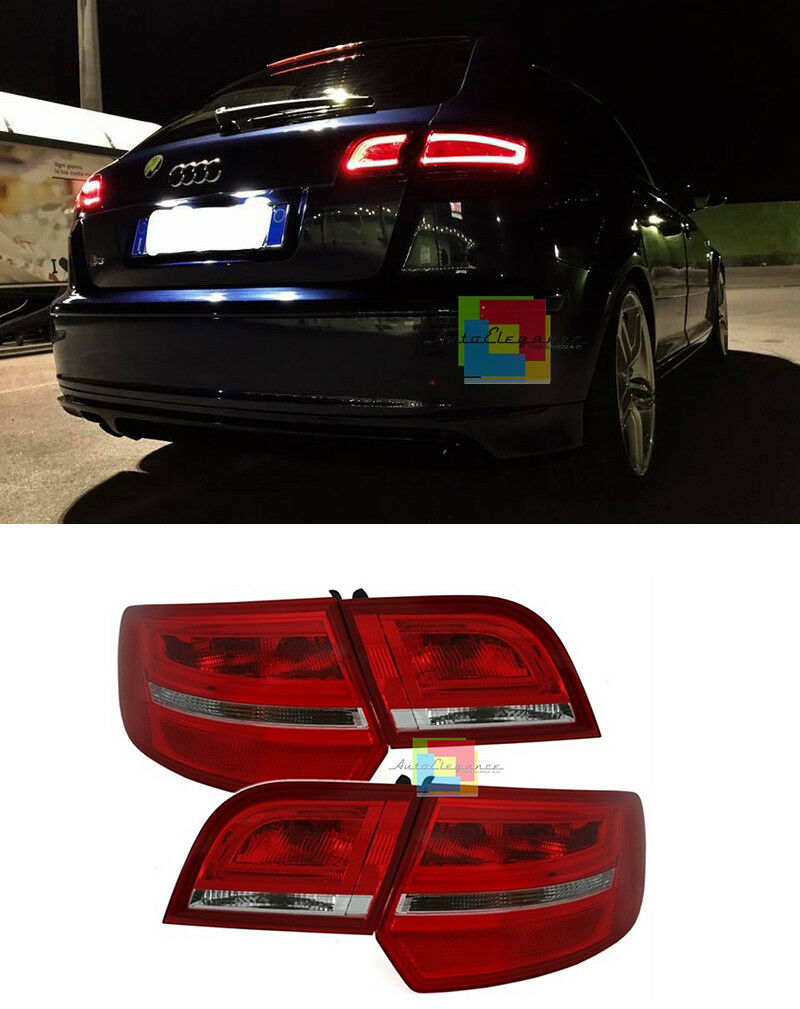 FARI POSTERIORI LIGHTBAR LED LOOK RESTYLING FANALI AUDI A3 8P 04-08 SPORTBACK (PROMO)