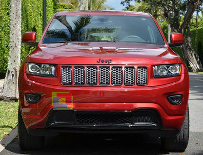 GRIGLIE ANTERIORI CROMATE JEEP GRAND CHEROKEE 2014 IN POI MASCHERINE NIDO D&apos;APE