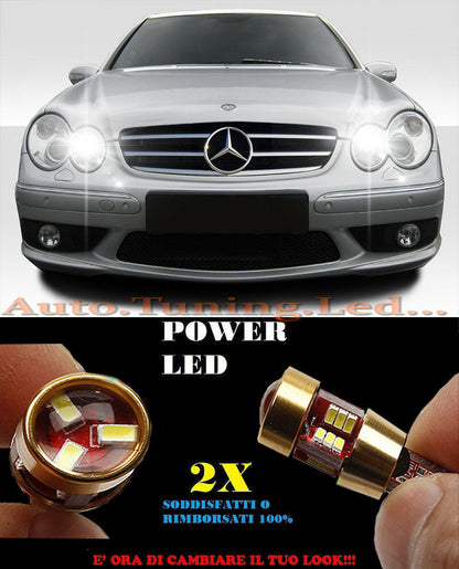 LUCI POSIZIONE MERCEDES CLK W209 2002-2009 T10 BIANCO 27 LED SUPER QUALITA