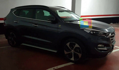 CORNICE FINESTRINI CROMATA HYUNDAI TUCSON TLE 2015+ MODANATURE ADESIVE ACCIAIO.- AUTOELEGANCERICAMBI