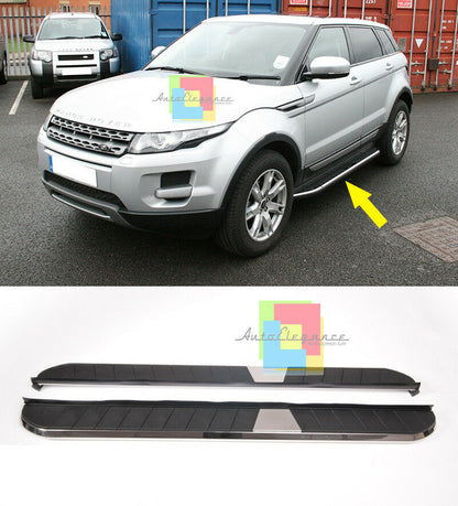 PEDANE LATERALI RANGE ROVER EVOQUE DYNAMIC 2011-2015 SOTTOPORTA IN ALLUMINIO