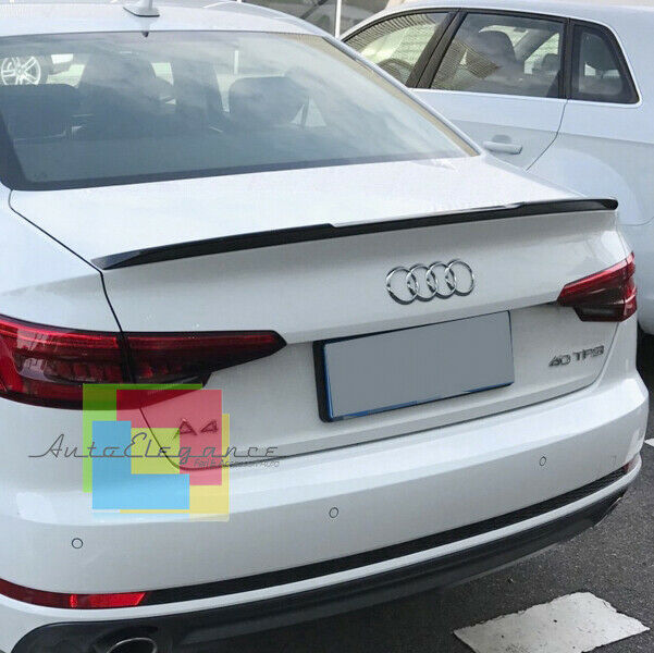 S4 RS4 REAR HOOD SPOILER FOR AUDI A4 B9 2015+ SEDAN GLOSS BLACK