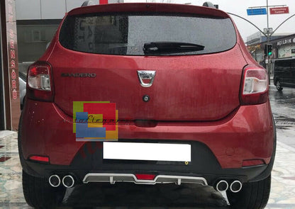 DACIA SANDERO SOTTO PARAURTI POSTERIORE DIFFUSORE QUATTRO TERMINALI ABS -