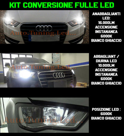 LAMPADE ANABBAGLIANTI + ABBAGLIANTI DIURNE + POSIZIONI LED  AUDI A3 8V NO AVARIA