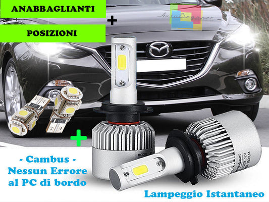 CREE LED LOW BEAM LAMPS + T10 POSITIONS FOR MAZDA 3 2013+
